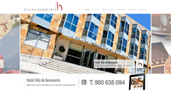 Desktop Screenshot of hotelvilladebenavente.com