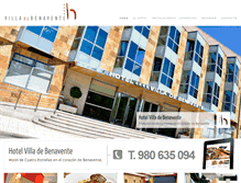 Tablet Screenshot of hotelvilladebenavente.com